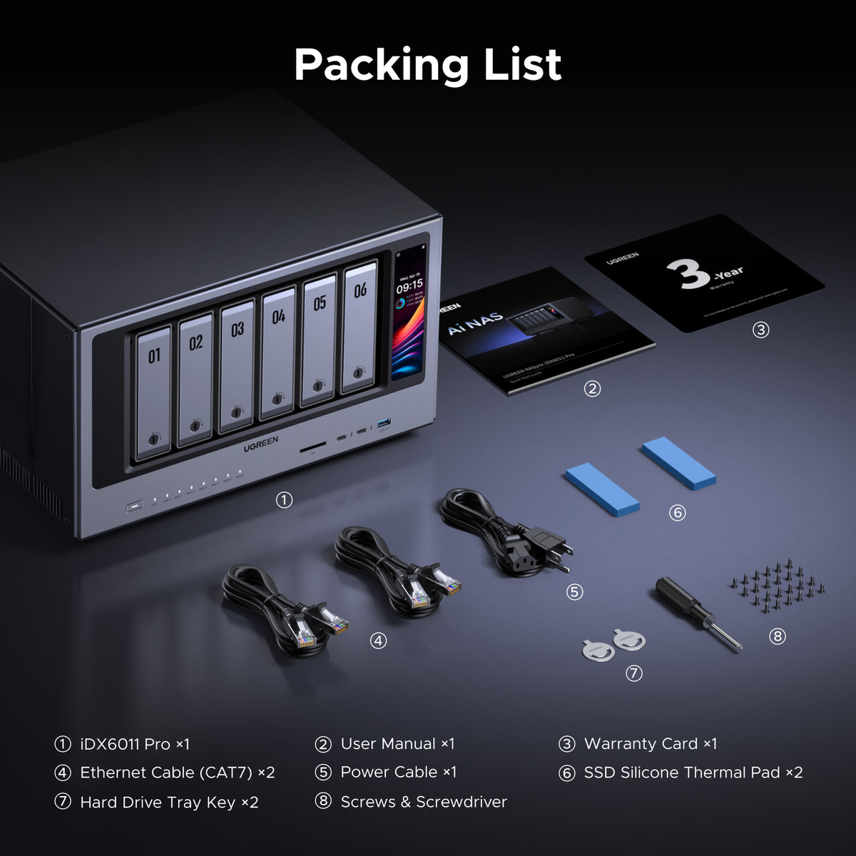 UGREEN iDX6011 Pro 6-Bay AI NAS