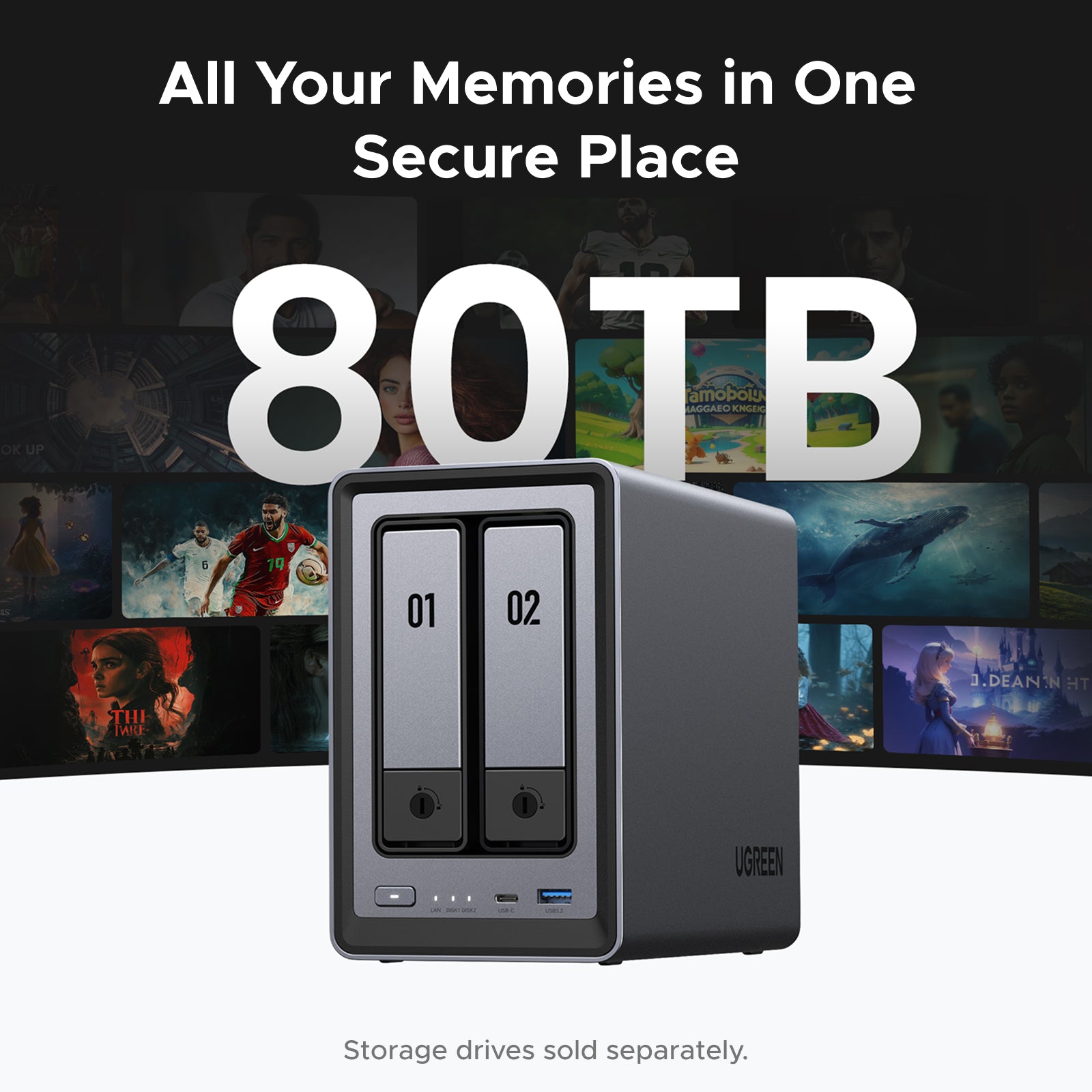 2-Bay NAS Storage for Home & Office | 4K Media Server