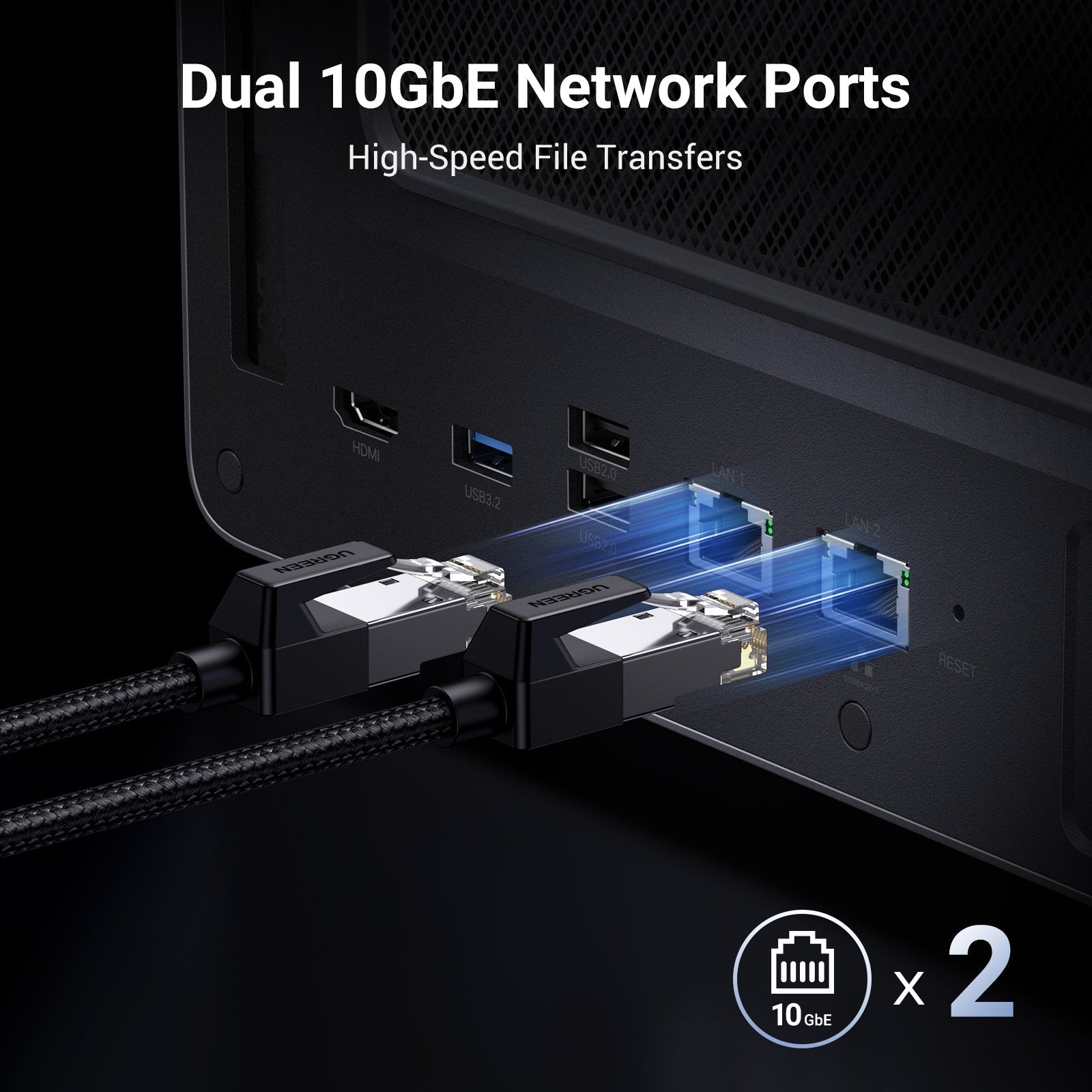 UGREEN 6-Bay NAS Server | 196TB Storage & 10GbE Ports